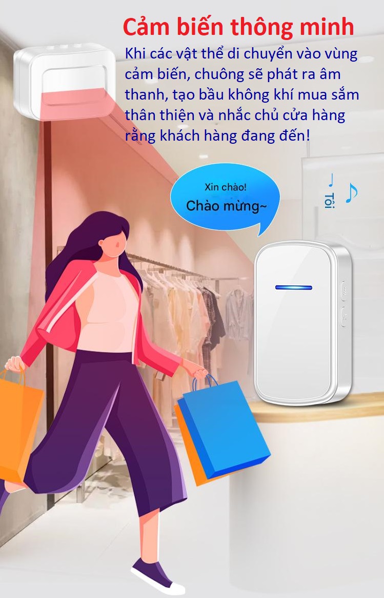 Chuông báo khách hồng ngoại M5